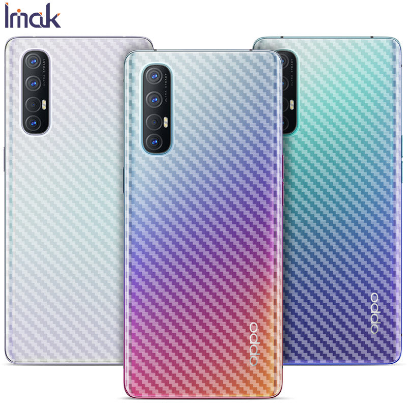 Ochranná fólie na zádech telefonu IMAK pro Oppo Reno3 Pro 5G s texturou uhlíkových vláken proti poškrábání Ochranná fólie na zádech telefonu IMAK pro Oppo Reno3 Pro 5G s texturou uhlíkových vláken proti poškrábání